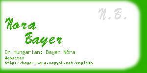 nora bayer business card