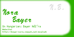 nora bayer business card